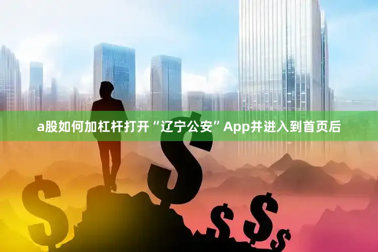 a股如何加杠杆打开“辽宁公安”App并进入到首页后